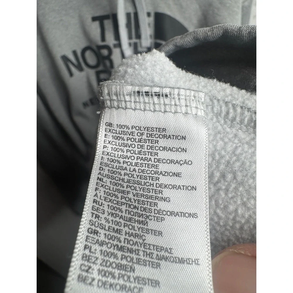 The North Face Mens Never Stop Exploring Logo Hoodie Heather Gray Polyester 8430